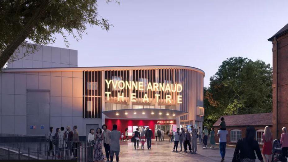 An artist’s impression of the Yvonne Arnaud Theatre after renovations