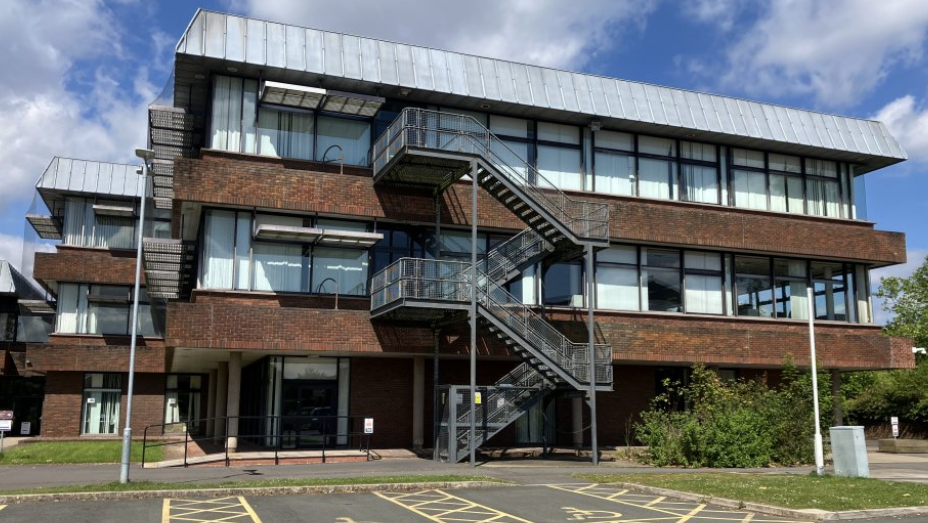 The three-storey County Hall, in Worcester