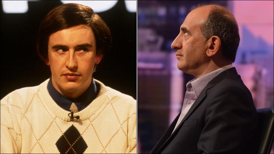 Steve Coogan as Alan Partridge and Armando Iannucci