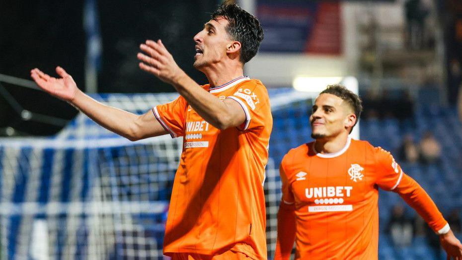 Bojan Miovski scored two smart finishes to put Rangers in control