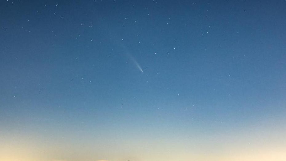 Comet over the skies of Attenborough near Nottingham