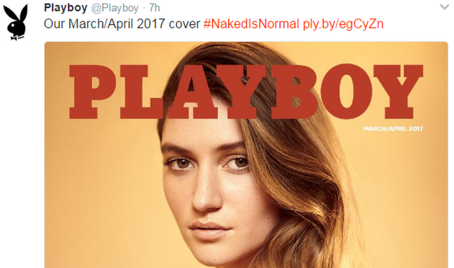 Playboy March-April cover on Twitter