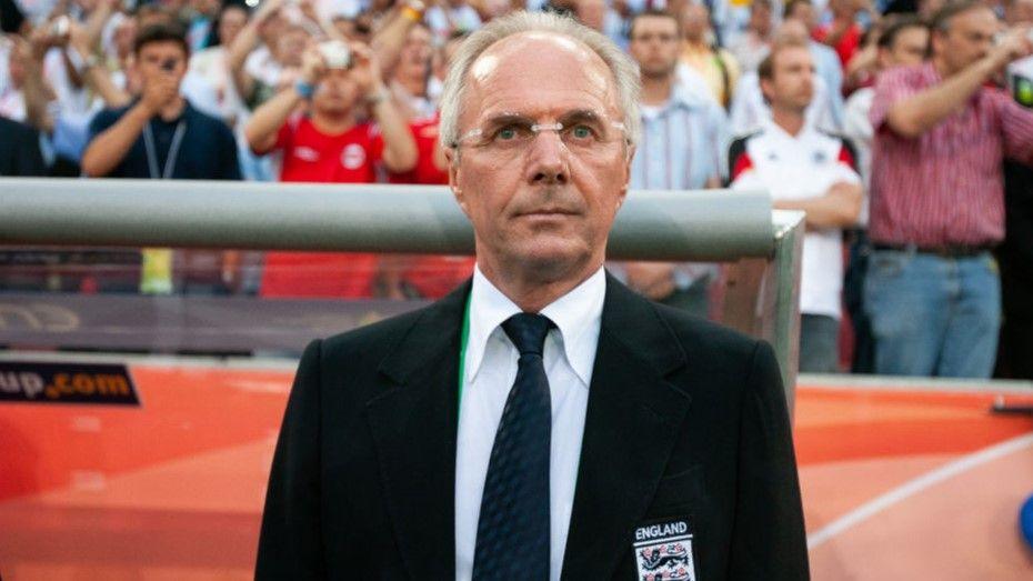 Sven-Goran Eriksson on the touchline as England manager