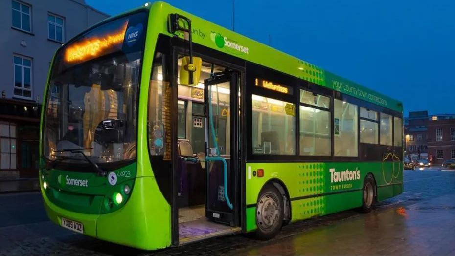 A bus in Taunton, Somerset