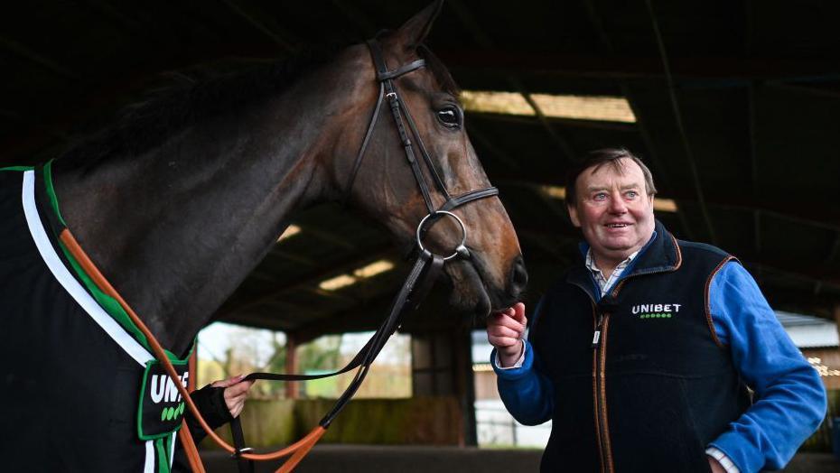 Constitution Hill and trainer Nicky Henderson
