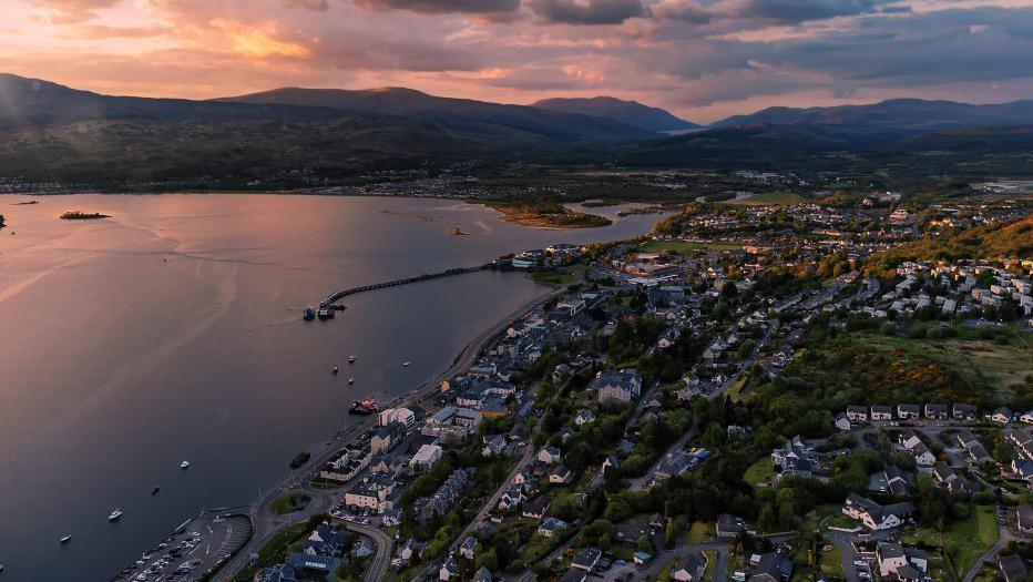 An aerial image of Fort William