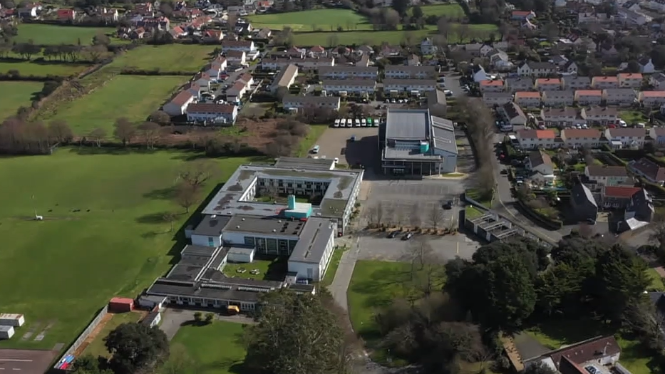 Aerial of school in Guernsey