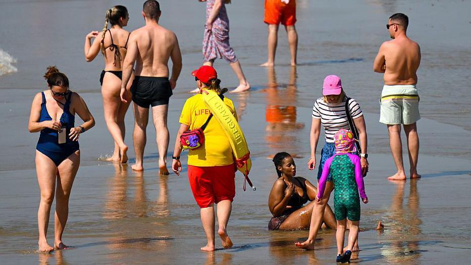 A lifeguard at Bournemouth beach
