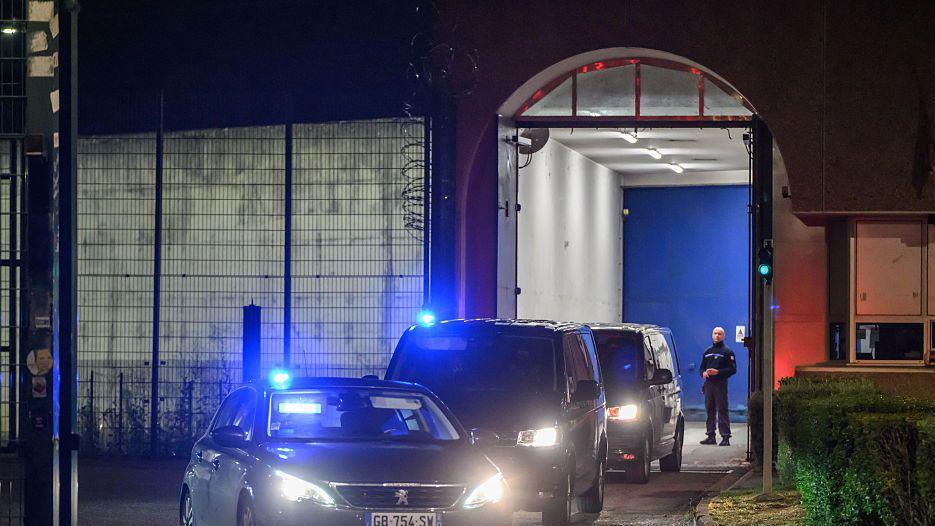 A convoy, believed to be carrying Lebanese leftist militant Georges Ibrahim Abdallah, leaves Lannemezan prison for his extradition to Beirut, near Tarbes, southwestern France on July 25, 2025
