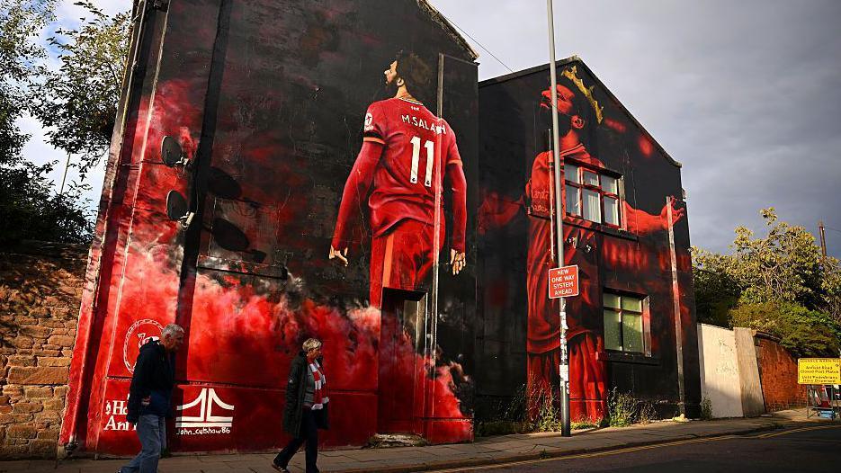 Mohamed Salah mural in Liverpool