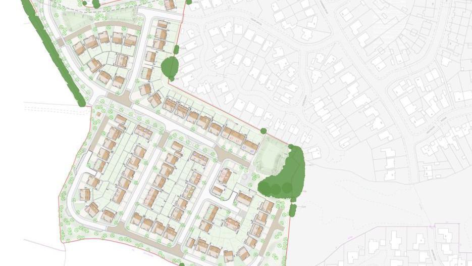 Proposed site layout of the latest stage of the Brigsteer Rise development