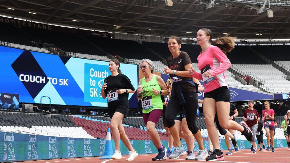 Runners taking part in a Couch to 5K event