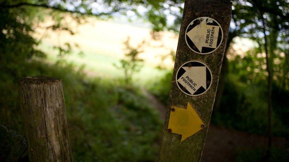 Footpath sign