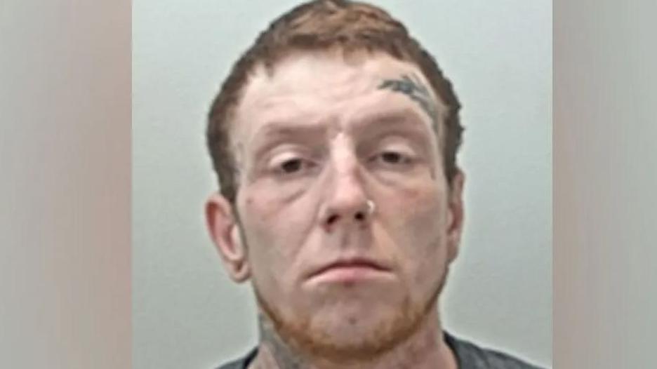 Police mugshot of Daniel Hardcastle 