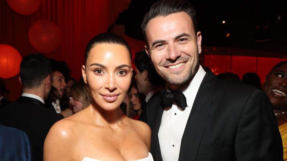 Film producer Ben Winston with Kim Kardashian
