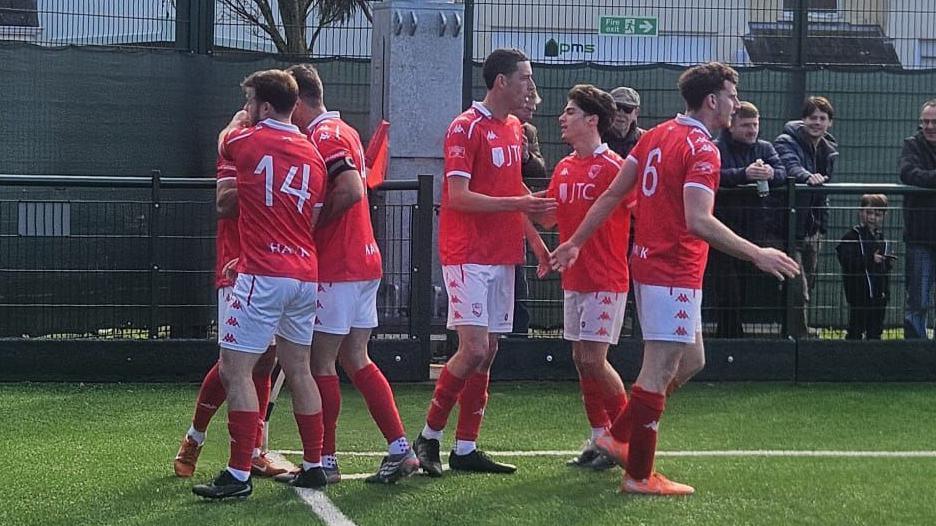Jersey Bulls celebrate a goal