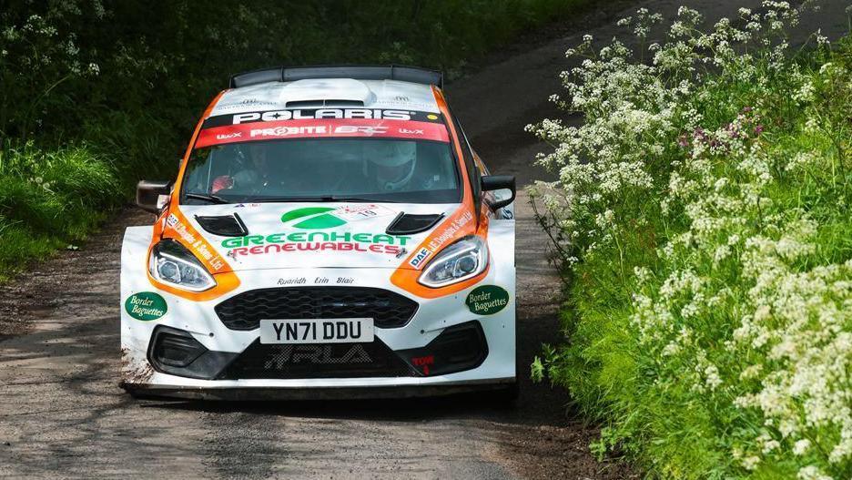 A rally car