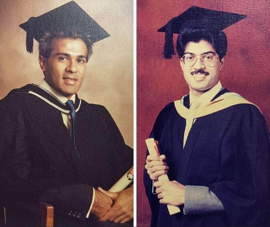  Suresh and Praful Vaghela at their graduations