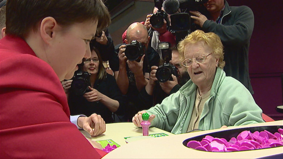 Ruth Davidson at the bingo in Edinburgh