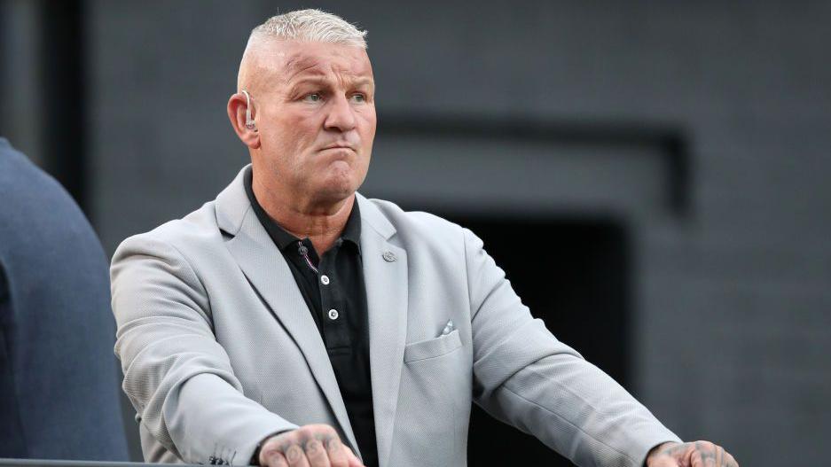 Dean Windass working as a pundit as Hull-Bradford match