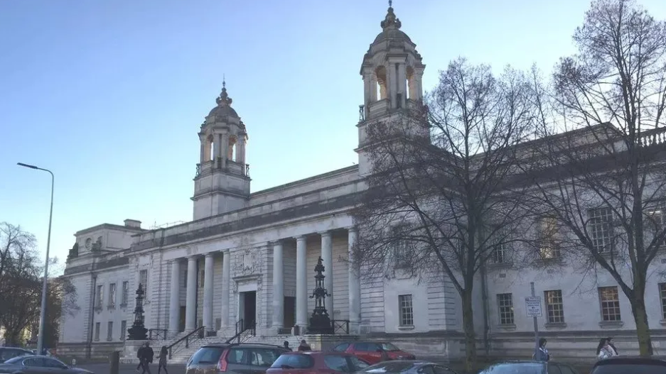 Outside of Cardiff Crown Court