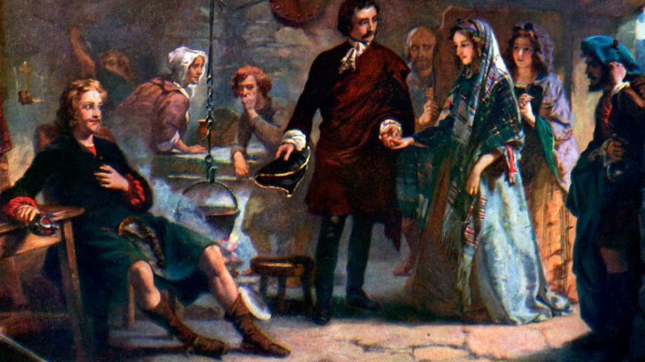 Flora MacDonald meeting Bonnie Prince Charlie