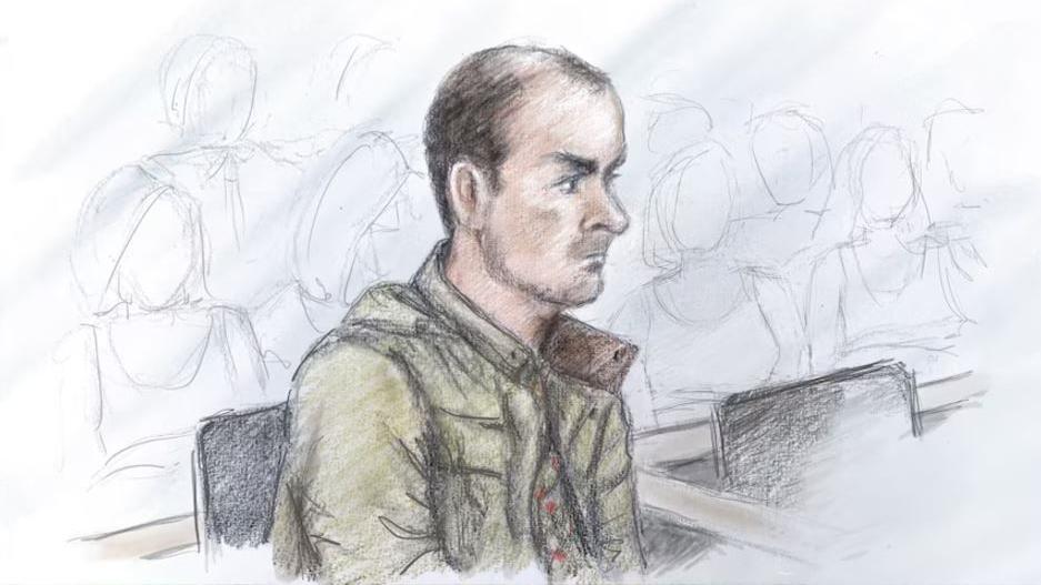 A courtroom sketch of Ashley Griffith