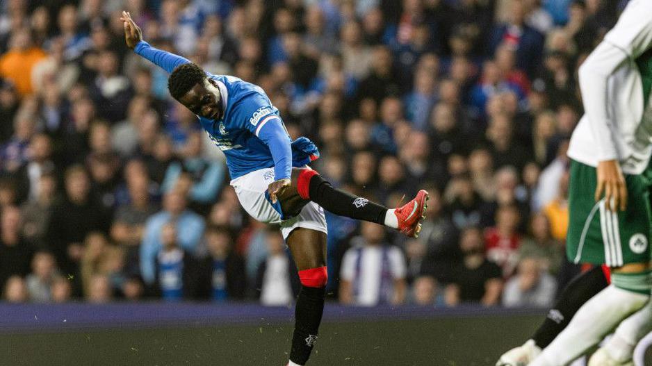 Djeidi Gassama marked his Rangers debut with a wonderful finish to make it 2-0