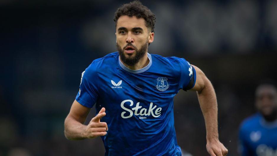 Everton's Dominic Calvert-Lewin runs for the ball during a game