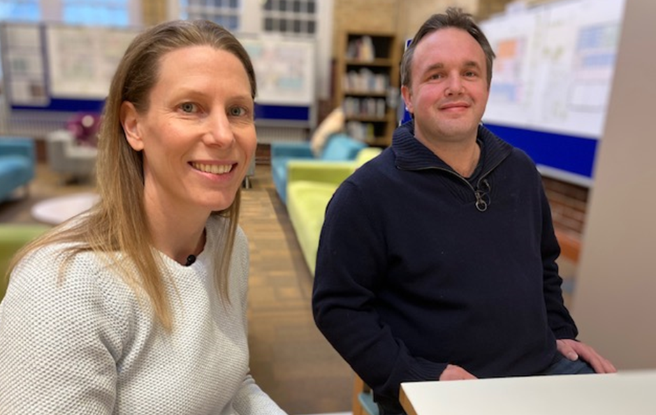 Simon and Louise Walker smiling at the camera