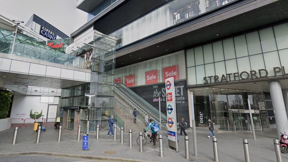 Screen grab from Google street view outside the shopping centre