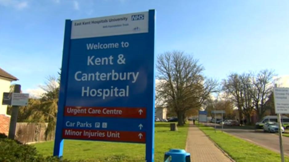 Kent and Canterbury Hospital sign