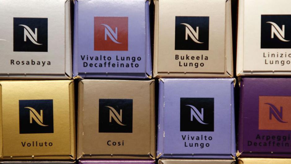 Tubes of Nespresso coffee capsules.