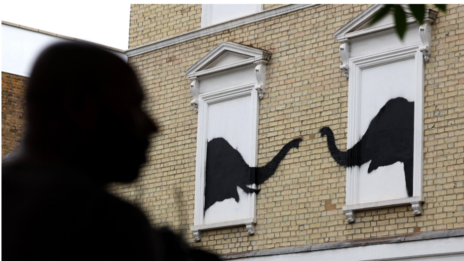 banksy elephants artwork.