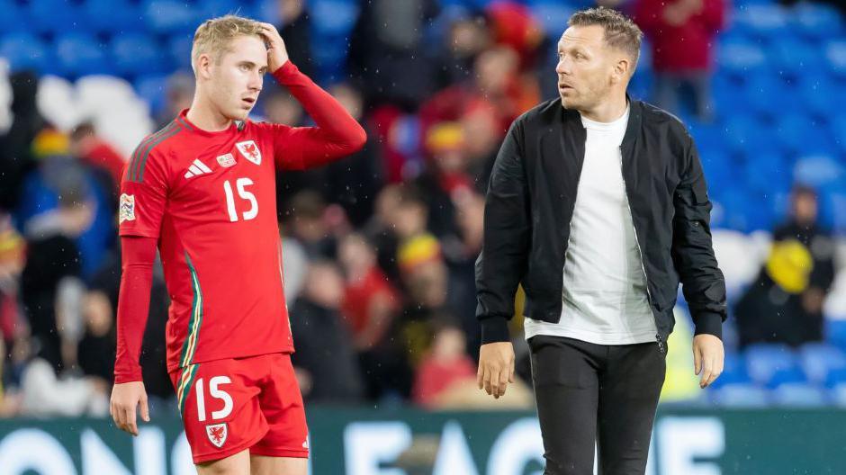 Ollie Cooper and Wales boss Craig Bellamy