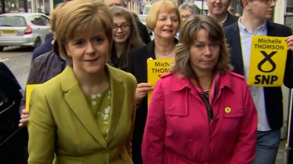 Nicola Sturgeon and Michelle Thomson