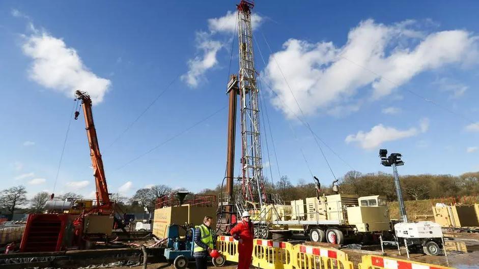 Oil drilling at Horse Hill in Horley, Surrey  