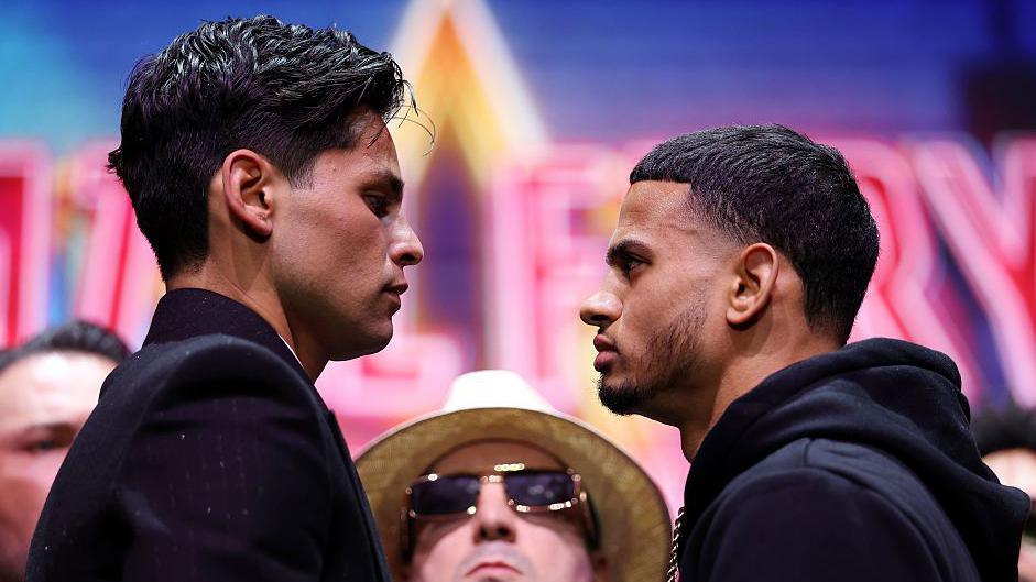 Ryan Garcia faces off with Rolando Romero