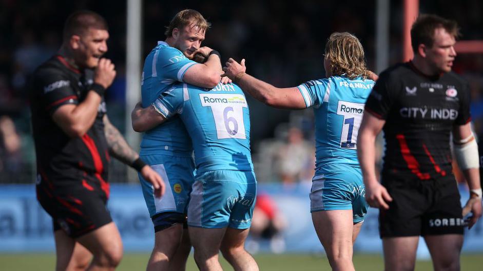 Ben Bamber and Ben Curry celebrate