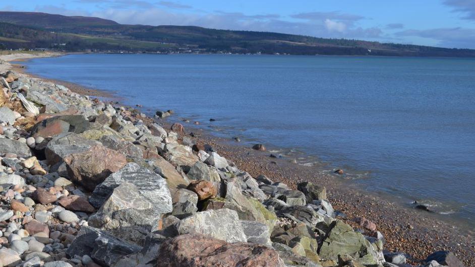 Rock armour at Golspie