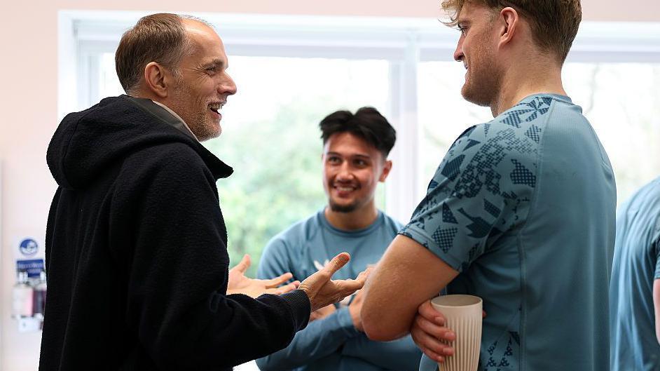 Thomas Tuchel with Alex Coles and Marcus Smith