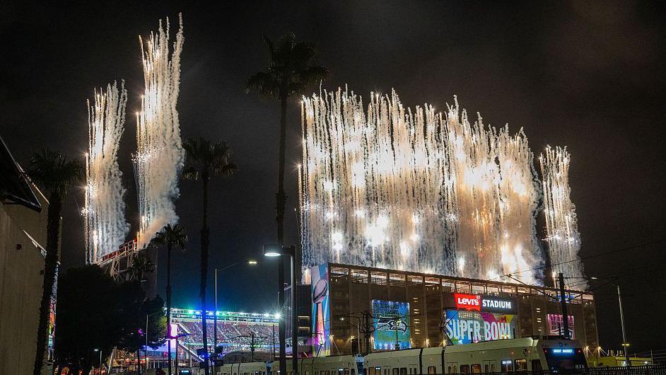 Fireworks above Levi's Stadium
