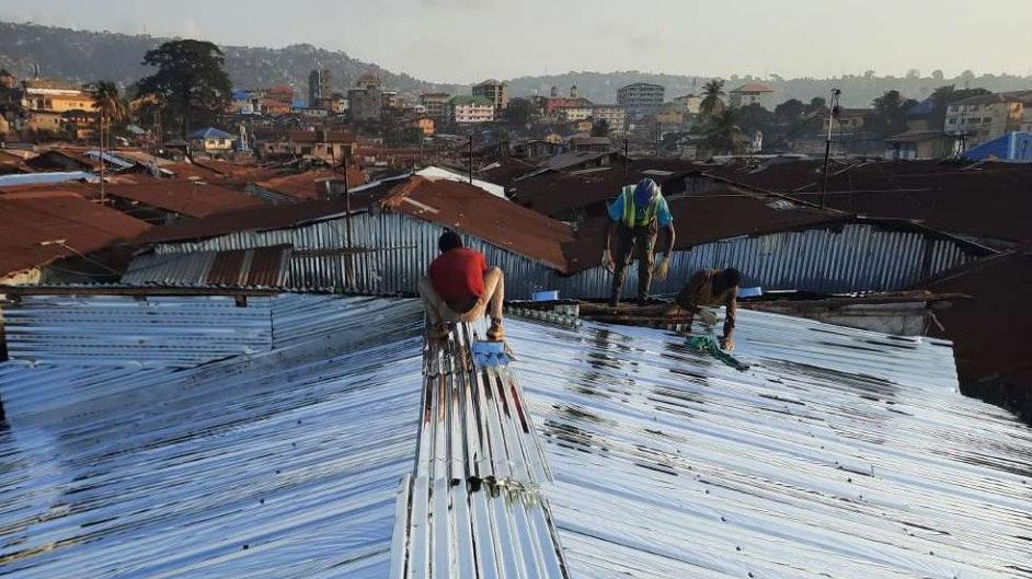 Reflective MEER roof in Freetown