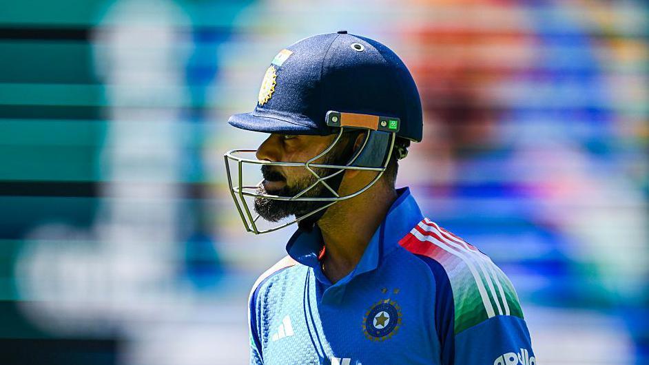 India batter Virat Kohli looks dejected as he walks off after being dismissed