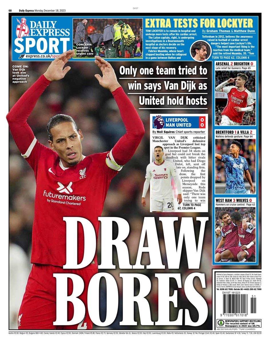 Back page of the Express