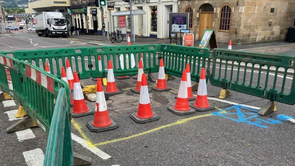 Sinkhole in Bridge Street, Inverness