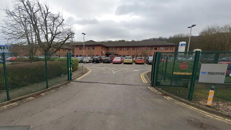 Gateway to Teledyne factory in Shipley