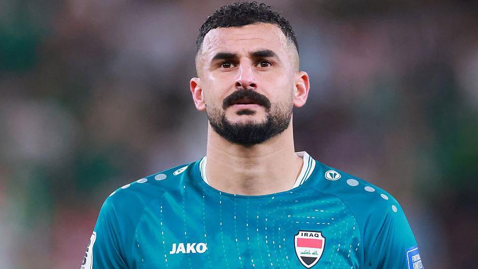 Aymen Hussein during Iraq's World Cup play-off against Bolivia