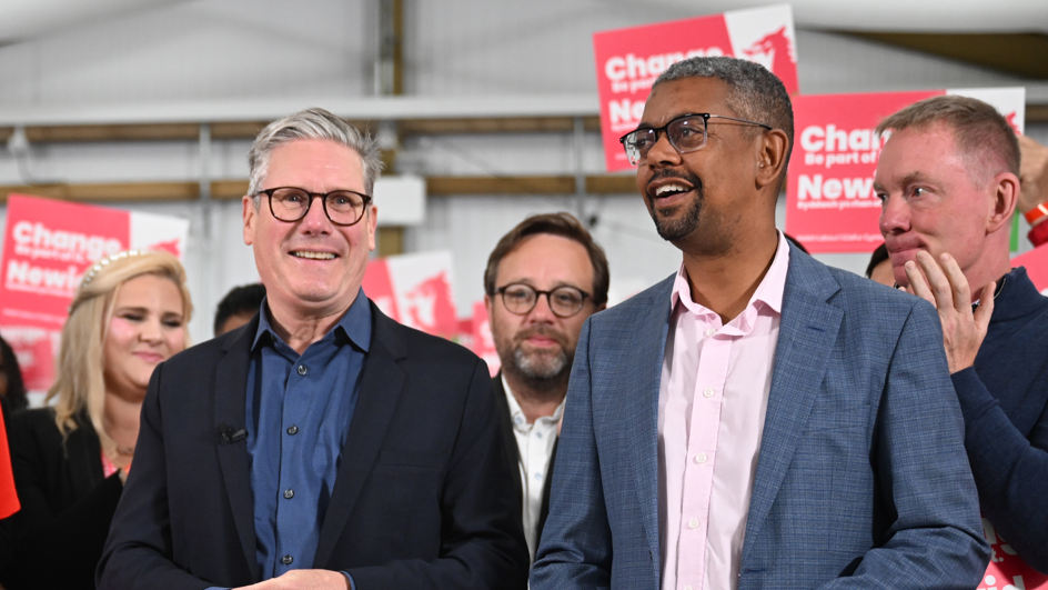 Keir Starmer with Vaughan Gething