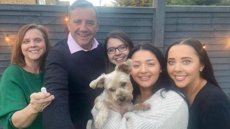 John Hunt pictured with his family